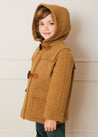 Double Faced Wool Toggle Fastening Coat In Camel (4-10yrs) COATS  from Pepa London US