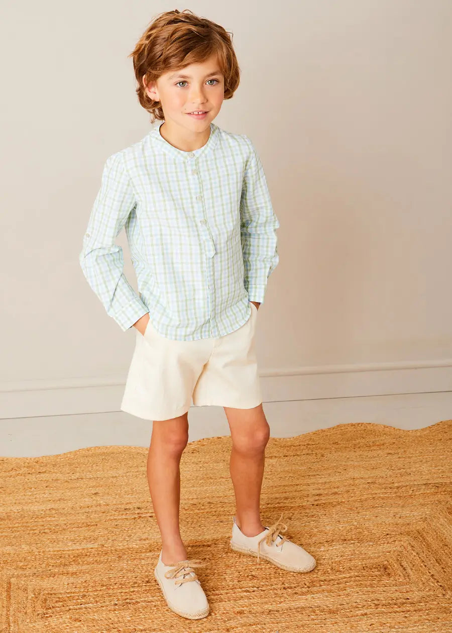 Plain Cotton Shorts in White (4-10yrs) SHORTS from Pepa London US
