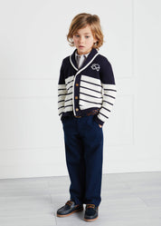 Soft Leather Boat Shoes in Navy (26-34EU) SHOES from Pepa London US