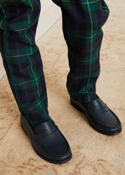 Leather Moccasins In Navy (25-35EU) SHOES from Pepa London