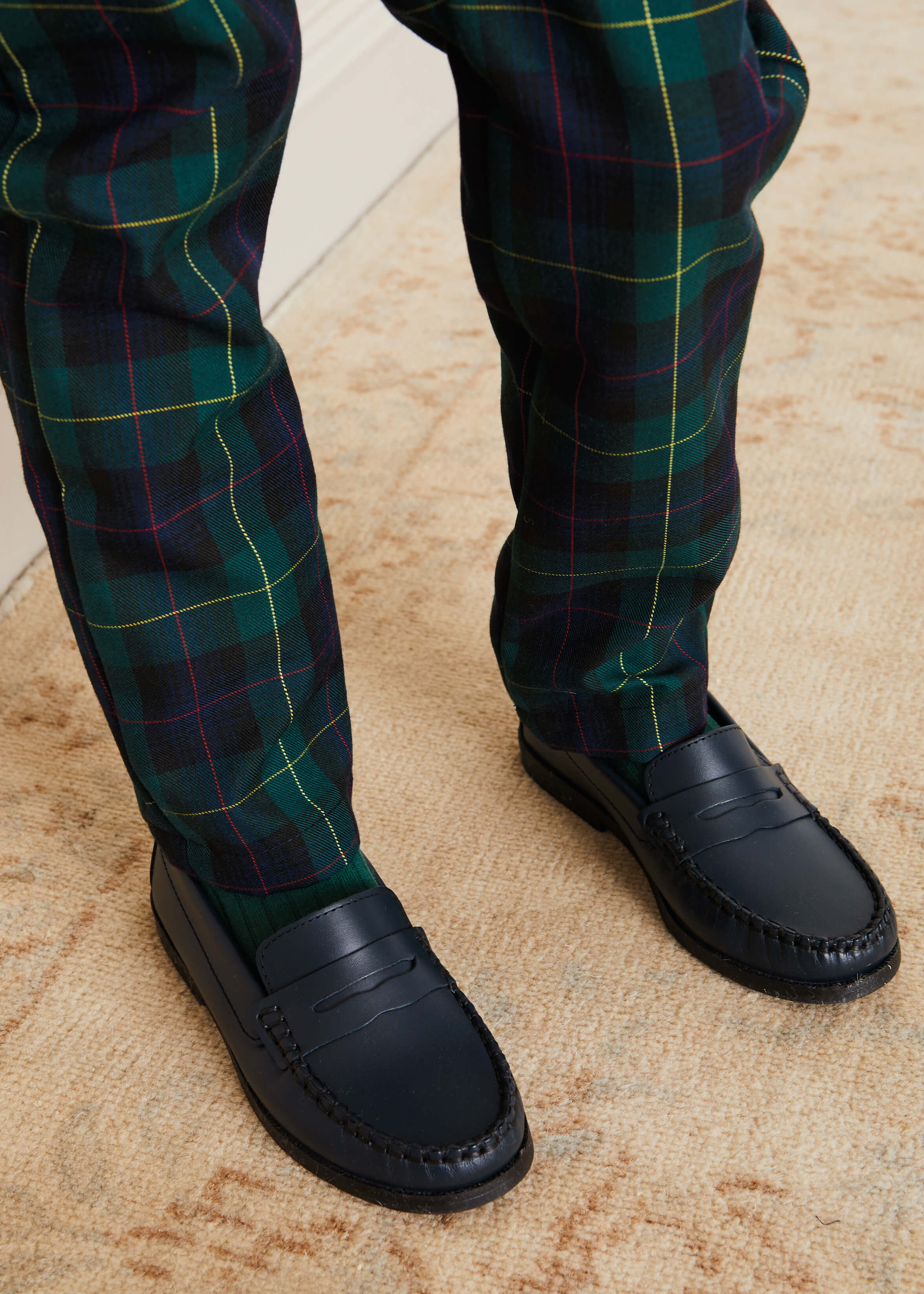 Leather Moccasins In Navy (25-37EU) SHOES from Pepa London US