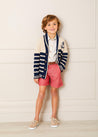 Plain Linen Shorts in Red (4-10yrs) Shorts  from Pepa London US