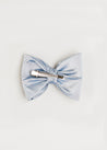 Silk Small Bow Clip in Blue Hair Accessories  from Pepa London US