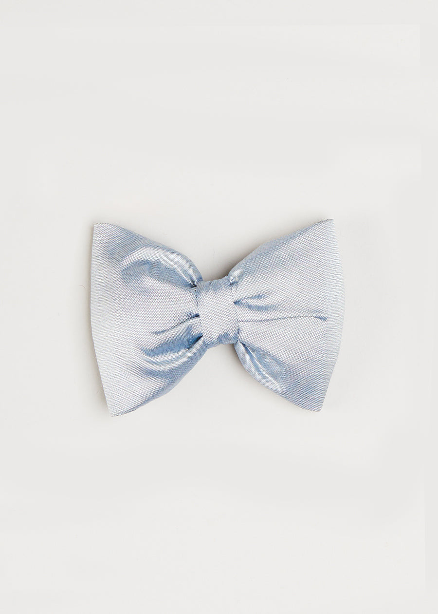 Silk Small Bow Clip in Blue Hair Accessories  from Pepa London US