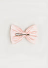 Silk Small Bow Clip in Pink Hair Accessories  from Pepa London US