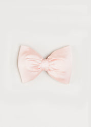 Silk Small Bow Clip in Pink HAIR ACCESSORIES from Pepa London US