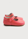 Leather Mary Jane Baby Shoes in Fuchsia (20-24EU) Shoes  from Pepa London US