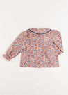 Beatrice Floral Long Sleeve Blouse in Caramel (4-10yrs) Blouses  from Pepa London US