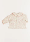 Ophelia Floral Long Sleeve Blouse in Pink (1-6mths) Blouses  from Pepa London