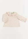 Ophelia Floral Long Sleeve Blouse in Pink (1-6mths) Blouses from Pepa London US