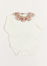 Daphne Floral Long Sleeve Bodysuit in Pink (1mth-3yrs) Tops & Bodysuits  from Pepa London US