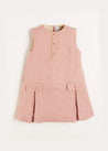 Warwick Sleeveless Pinafore Dress in Pink (12mths-10yrs) Dresses  from Pepa London US