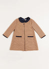 Chester Puppytooth Dress in Caramel (18mths-10yrs) Dresses  from Pepa London US