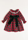 Belgravia Tartan Dress in Red (12mths-10yrs) Dresses from Pepa London US