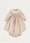 Ophelia Floral Dress with Bloomers in Pink (1mth-12mths) Dresses  from Pepa London US