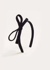 Velvet Thin Bow Hairband in Black Hair Accessories  from Pepa London US