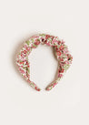 Daphne Floral Hairband in Raspberry Hair Accessories  from Pepa London US