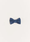 Plain Small Bow Clip in Royal Blue Hair Accessories  from Pepa London US