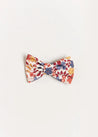 Beatrice Floral Small Bow Clip in Navy Hair Accessories  from Pepa London US