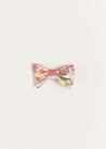 Florence Floral Small Bow Clip in Pink Hair Accessories  from Pepa London US