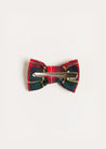 Belgravia Tartan Small Bow Clip in Red Hair Accessories  from Pepa London US