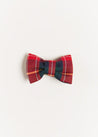 Belgravia Tartan Small Bow Clip in Red Hair Accessories  from Pepa London US