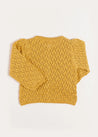 Openwork Cardigan in Mustard (6mths-10yrs) Knitwear  from Pepa London US