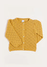 Openwork Cardigan in Mustard (6mths-10yrs) Knitwear  from Pepa London US