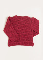 Openwork Cardigan in Pink (6mths-10yrs) Knitwear  from Pepa London US