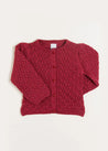 Openwork Cardigan in Pink (6mths-10yrs) Knitwear  from Pepa London US