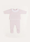 Dot Detail Lace Collar Knitted Set in Pink (1-6mths) Knitted Sets  from Pepa London US