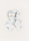 Toile Scrunchie in Blue Hair Accessories  from Pepa London US