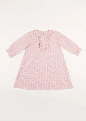 Laurel Floral Ruffle Detail Nightdress in Pink (18mths-10yrs) Nightwear  from Pepa London US