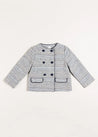 Walton Boucle Jacket in Blue (4-10yrs) Coats  from Pepa London US