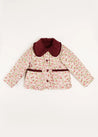 Daphne Floral Reversible Corduroy Jacket in Pink (4-10yrs) Coats  from Pepa London US