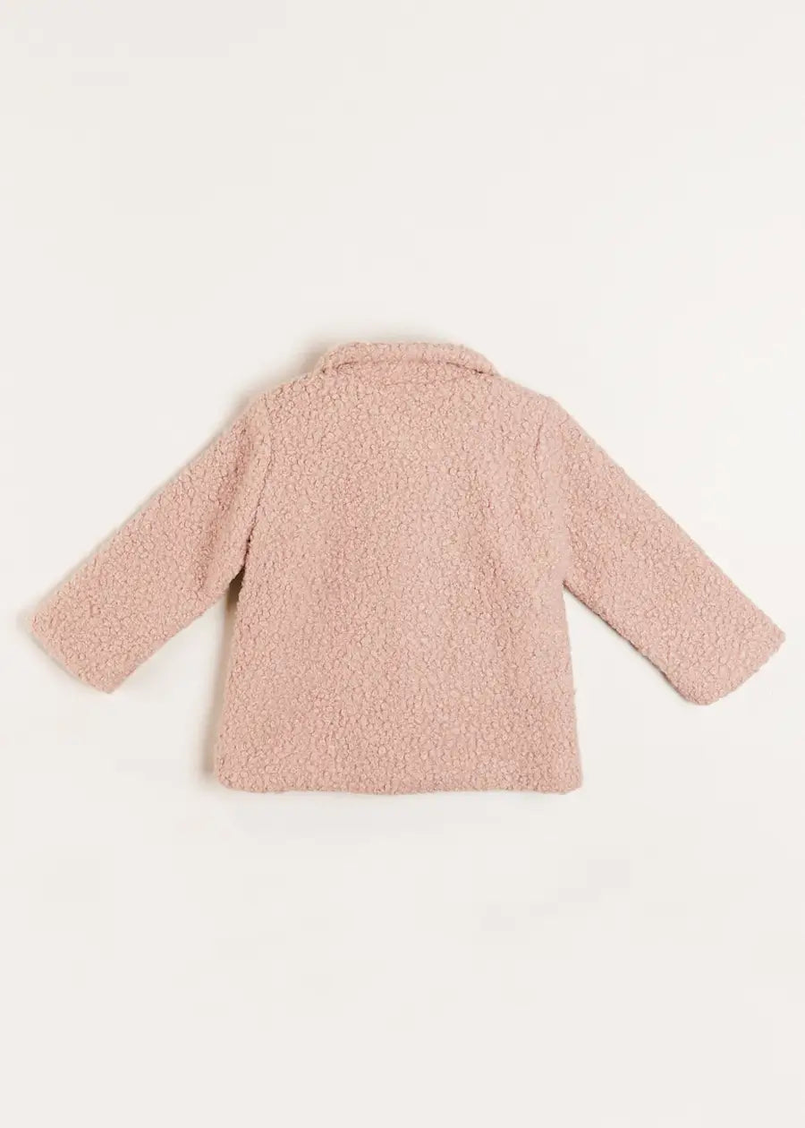 Fluffy Pea Coat in Pink (12mths-3yrs) Coats  from Pepa London US