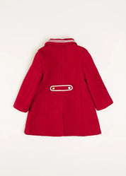 Single Breasted Wool Coat in Red (4-10yrs) Coats  from Pepa London US