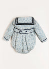 Evelyn Floral Mariner Romper in Blue (6mths-2yrs) Rompers  from Pepa London US