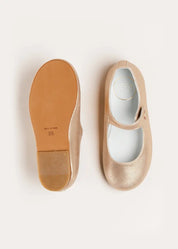 Leather Mary Jane Shoes in Gold (24-34EU) Shoes from Pepa London US