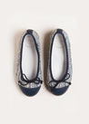 Walton Boucle Ballerina Shoes in Blue (24-34EU) Shoes  from Pepa London US