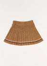 Pleated Knitted Skirt in Caramel (4-10yrs) Skirts  from Pepa London US