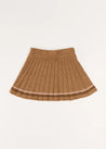 Pleated Knitted Skirt in Caramel (4-10yrs) Skirts  from Pepa London US