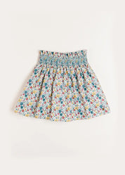 Emilia Floral Skirt in Burgundy (4-10yrs) Skirts  from Pepa London US