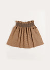 Chester Puppytooth Skirt in Caramel (4-10yrs) Skirts  from Pepa London US