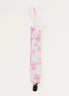 Audrey Toile Dummy Clip in Pink ACCESSORIES from Pepa London US