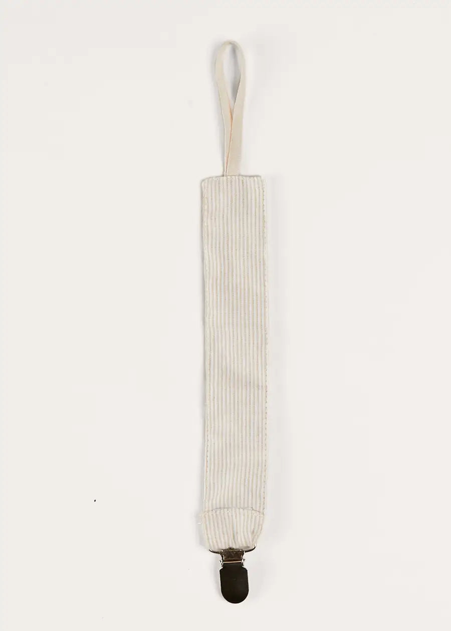 Waterford Striped Dummy Clip in Beige ACCESSORIES from Pepa London US
