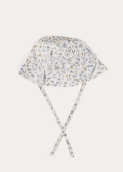 Ellis Birds Tie Hat in Blue Made with Liberty Fabric (XS-L) ACCESSORIES from Pepa London US