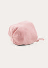 Openwork Cotton Knitted Bonnet in Pink (S-L) BONNETS from Pepa London US