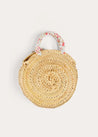 Louisa Floral Detail Raffia Bag in Coral ACCESSORIES from Pepa London US