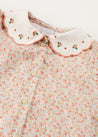 Mabel Floral Embroidered Short Sleeve Blouse in Coral (18mths-10yrs) BLOUSES from Pepa London US